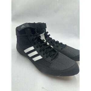 Men’s Size 15 - Adidas Wrestling Shoes MMA Black White AQ3325 New!